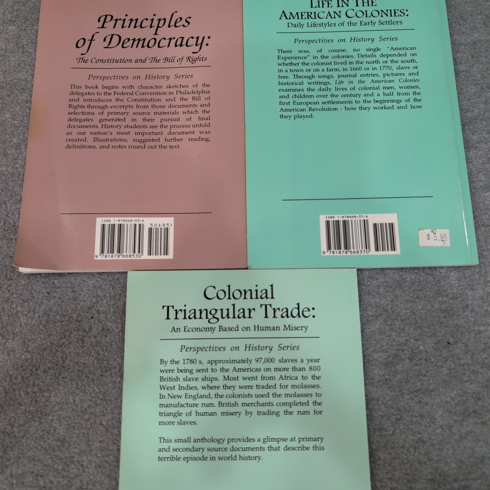 Perspectives on History Series‎ 3 Book Set Colonial America Democracy Trade VG - Picture 2 of 2